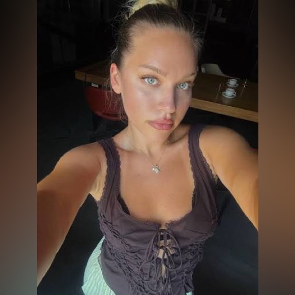 Ruffled Pink Lace-Up Bodysuit - Picture 8 of 16